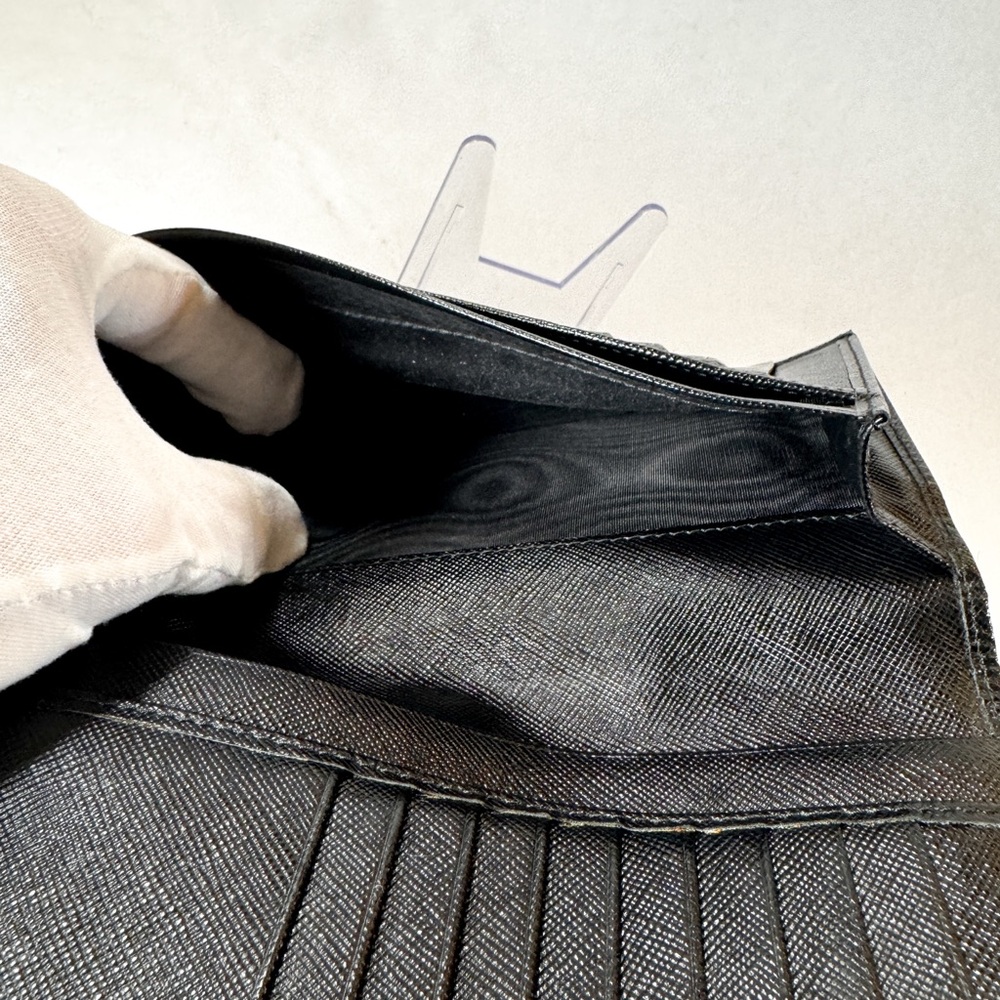 Prada Black Saffiano Leather Long Wallet | Made in Italy | Authentic - Picture 7 of 16